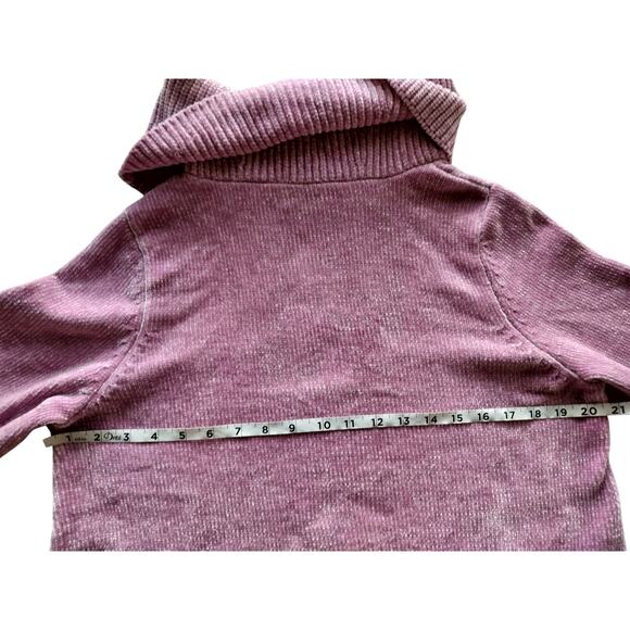 Soft Surroundings Women's Mauve Mist Soft Winds Chenille Tunic Sweater Size LP - Picture 8 of 10